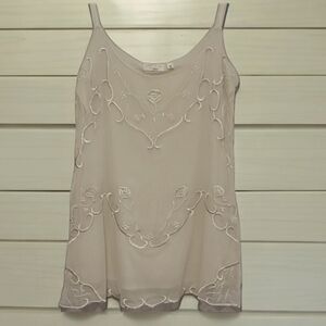 Nataya Age of Love Viscose Ivory Top with Rose Embroidery